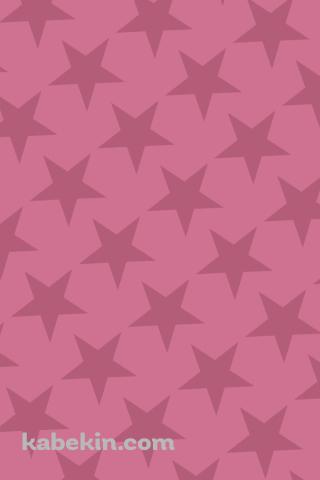 可愛いピンク 2色 星のロゴのAndroidの壁紙(320px x 480px) スマホ用