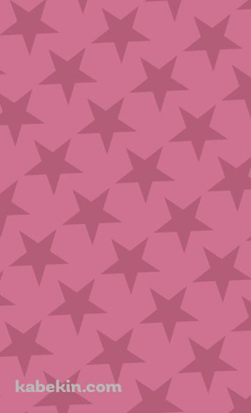 可愛いピンク 2色 星のロゴのAndroidの壁紙(360px x 592px) スマホ用