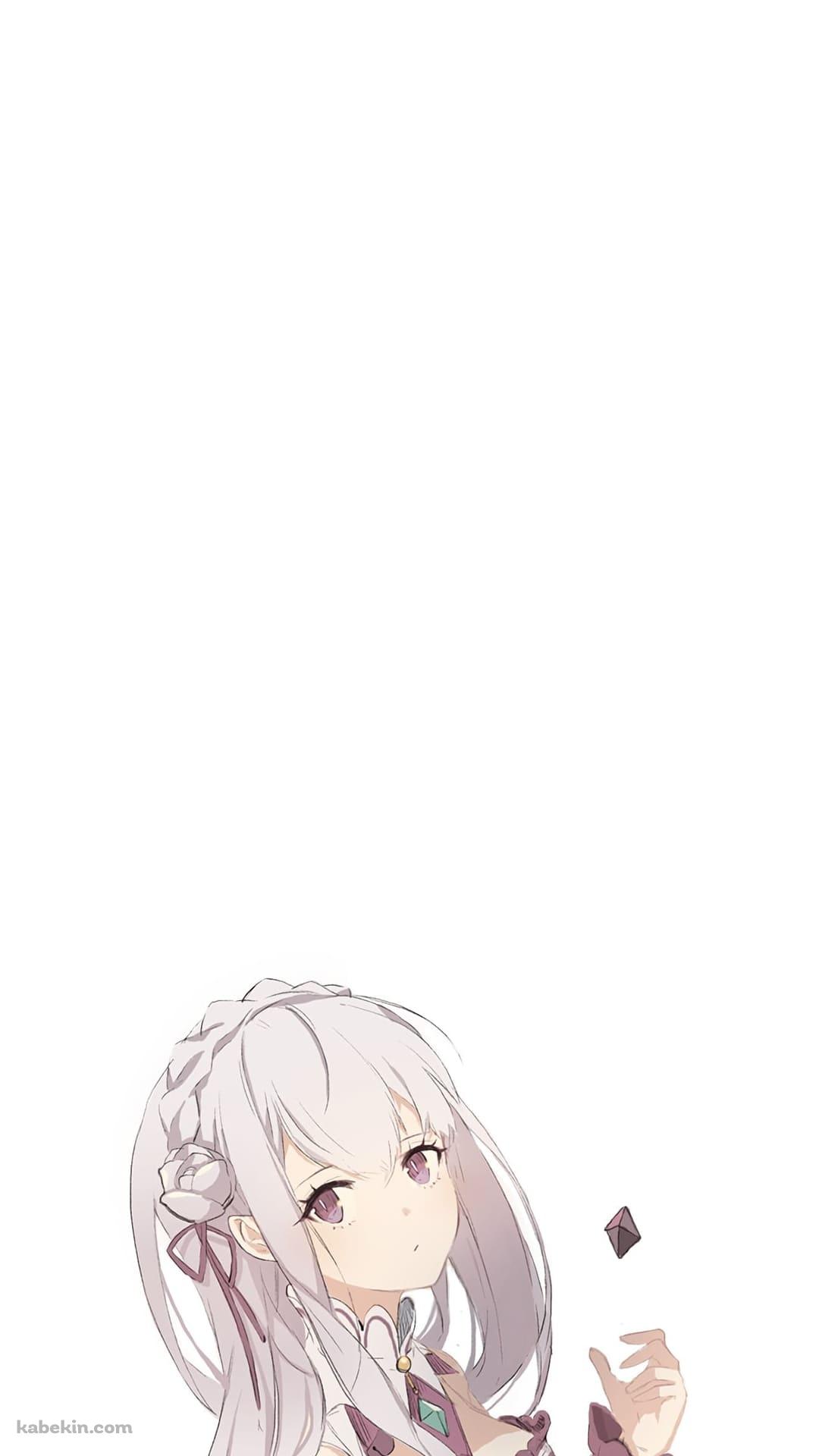 Re:ゼロから始める異世界生活 かわいいエミリア ファンアートのAndroidの壁紙(1080px x 1920px) スマホ用