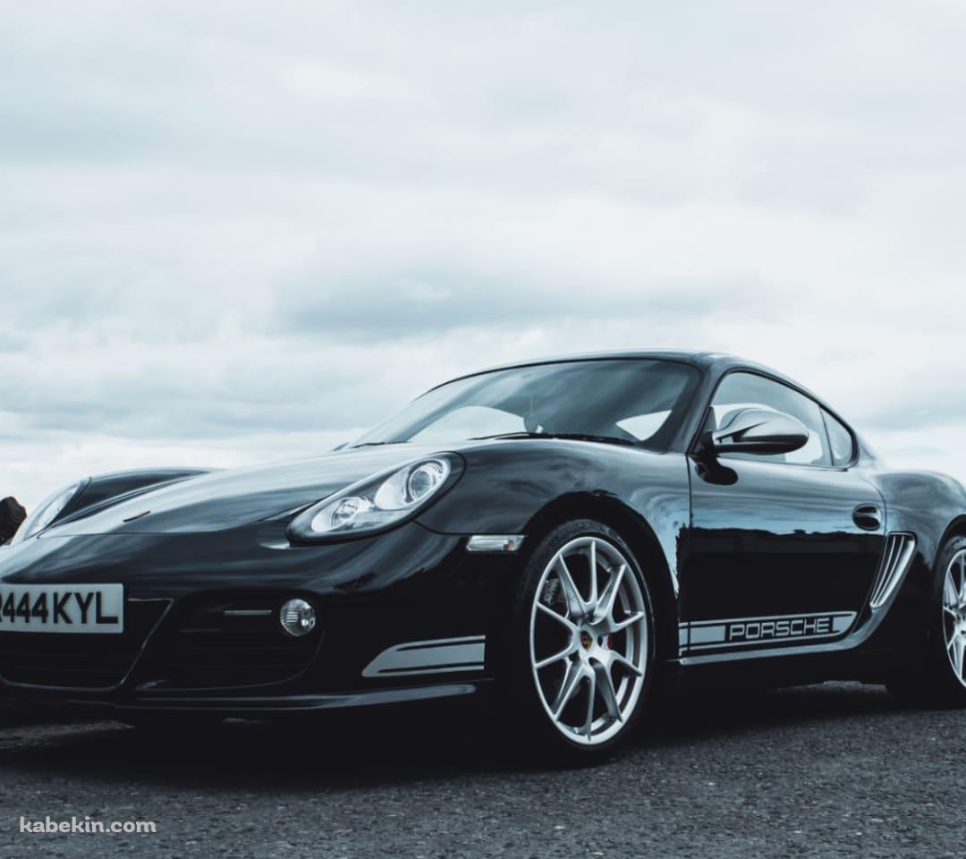 黒のポルシェ カイマンのAndroidの壁紙(1080px x 960px) スマホ用