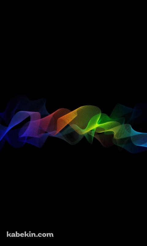 虹色の綺麗な帯のAndroidの壁紙(480px x 800px) スマホ用