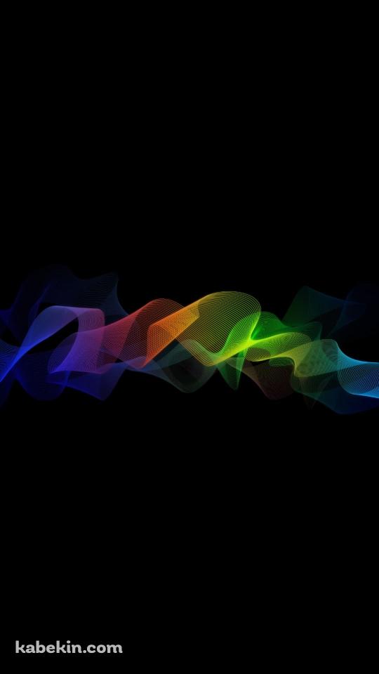 虹色の綺麗な帯のAndroidの壁紙(540px x 960px) スマホ用