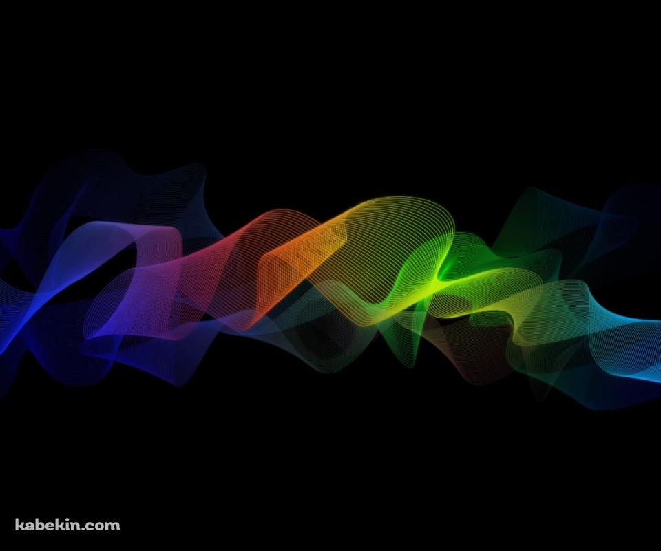 虹色の綺麗な帯のAndroidの壁紙(960px x 800px) スマホ用