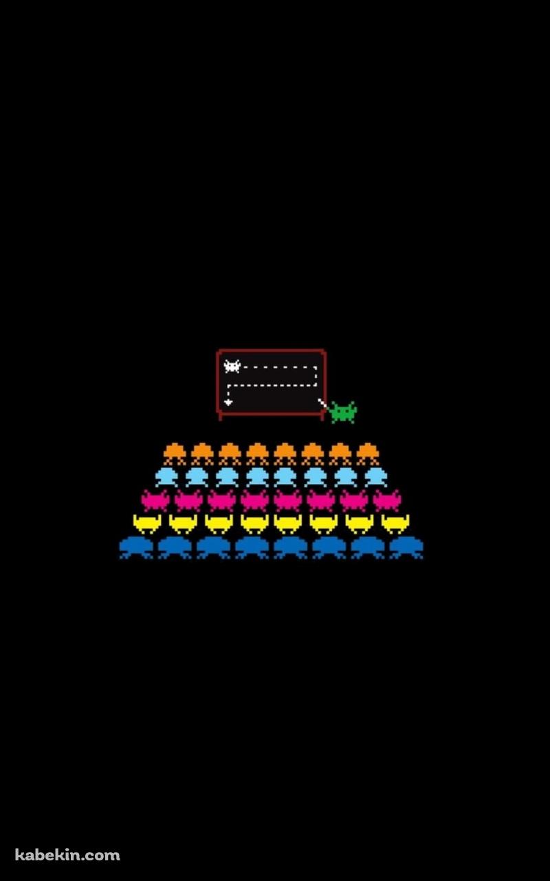 スペースインベーダー ビデオゲーム レトロゲーム シューティングのAndroidの壁紙(800px x 1280px) スマホ用