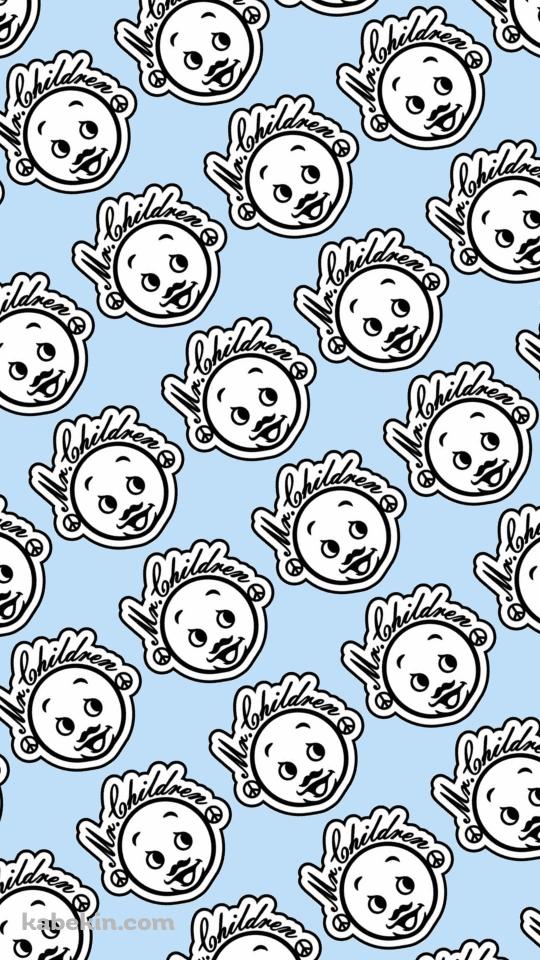 Mr. Children ミスチルくん 水色のAndroidの壁紙(540px x 960px) スマホ用