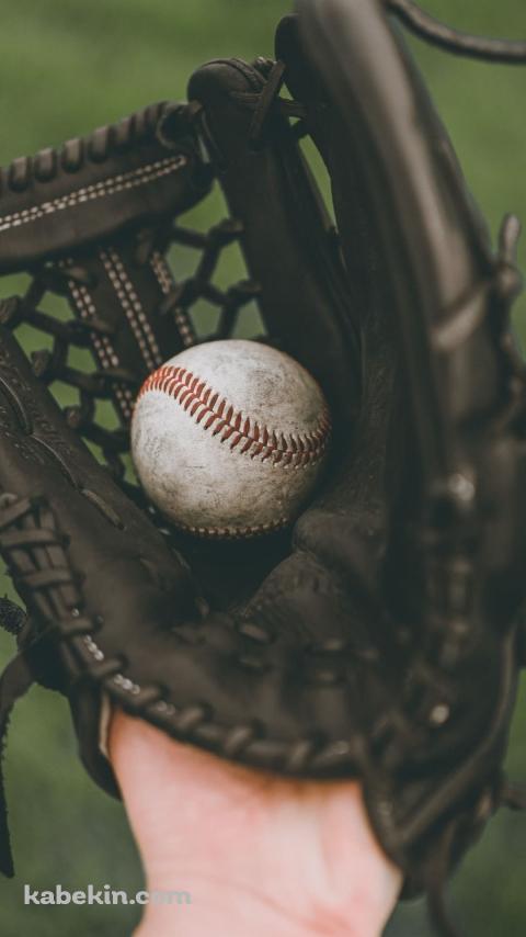 グローブに入ったボール 野球のAndroidの壁紙(480px x 854px) スマホ用