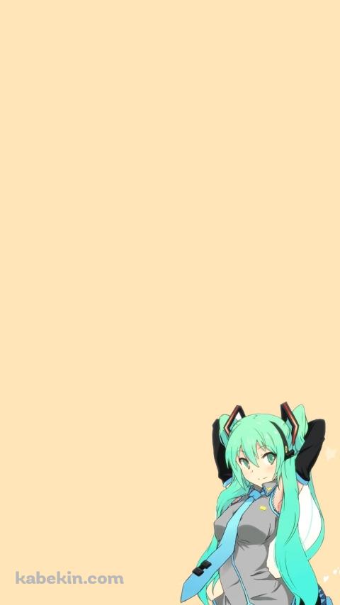 両手を挙げた初音ミクのAndroidの壁紙(480px x 854px) スマホ用