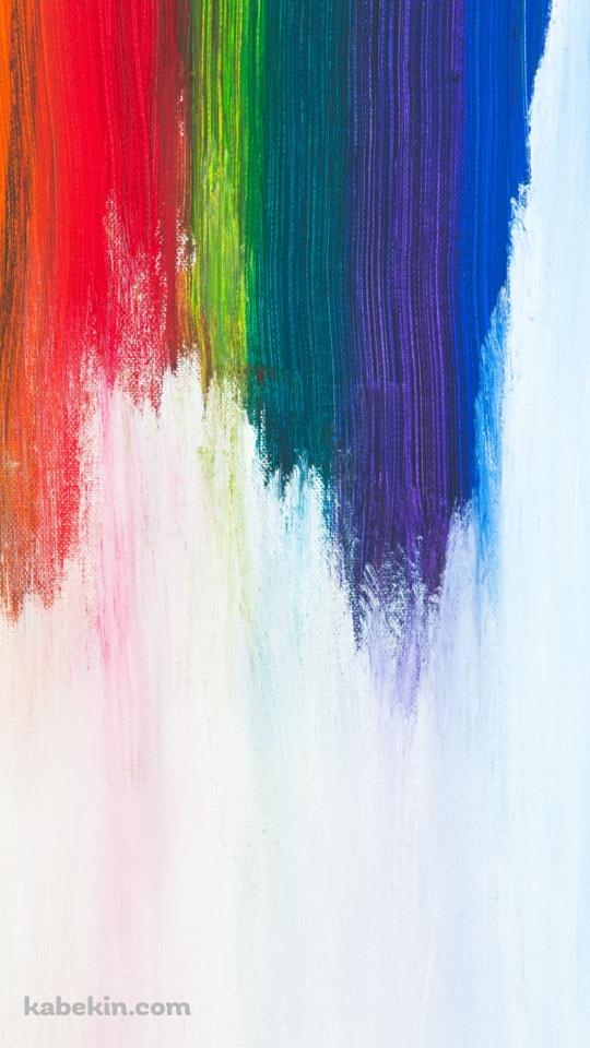 虹色のペンキで塗られた壁のAndroidの壁紙(540px x 960px) スマホ用