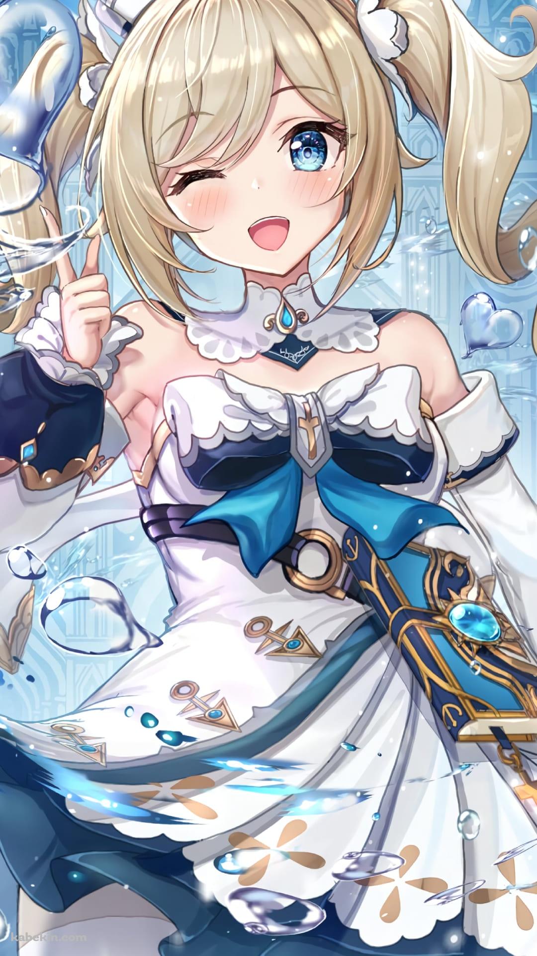 原神インパクト 青と白いドレスを着たバーバラのAndroidの壁紙(1080px x 1920px) スマホ用