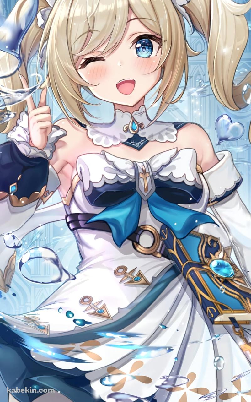 原神インパクト 青と白いドレスを着たバーバラのAndroidの壁紙(800px x 1280px) スマホ用