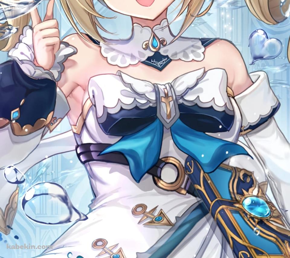 原神インパクト 青と白いドレスを着たバーバラのAndroidの壁紙(960px x 854px) スマホ用