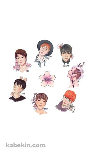 BTS JIN SUGA JUNGKOOK RM V JIMIN J-HOPEのAndroidの壁紙(360px x 592px) スマホ用