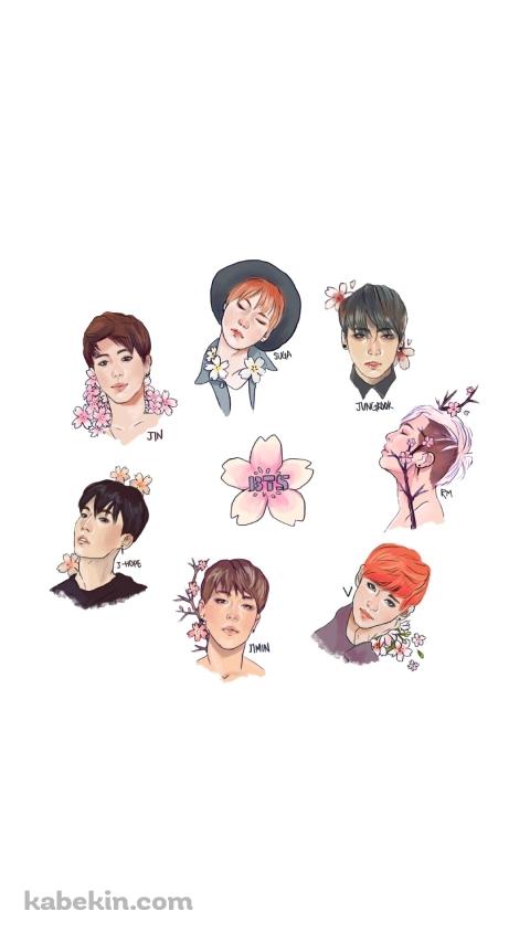 BTS JIN SUGA JUNGKOOK RM V JIMIN J-HOPEのAndroidの壁紙(480px x 854px) スマホ用