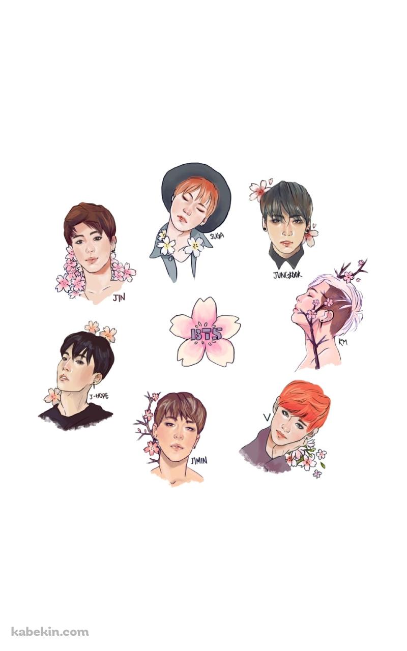 BTS JIN SUGA JUNGKOOK RM V JIMIN J-HOPEのAndroidの壁紙(800px x 1280px) スマホ用