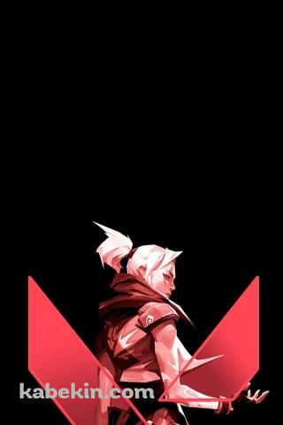 VALORANT かっこいいJETT ジェット 赤のAndroidの壁紙(320px x 480px) スマホ用