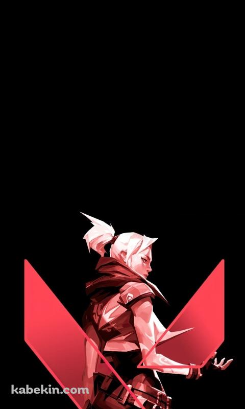 VALORANT かっこいいJETT ジェット 赤のAndroidの壁紙(480px x 800px) スマホ用