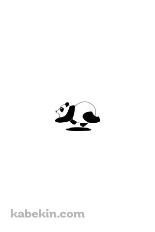 走るパンダのイラストのAndroidの壁紙(320px x 480px) スマホ用