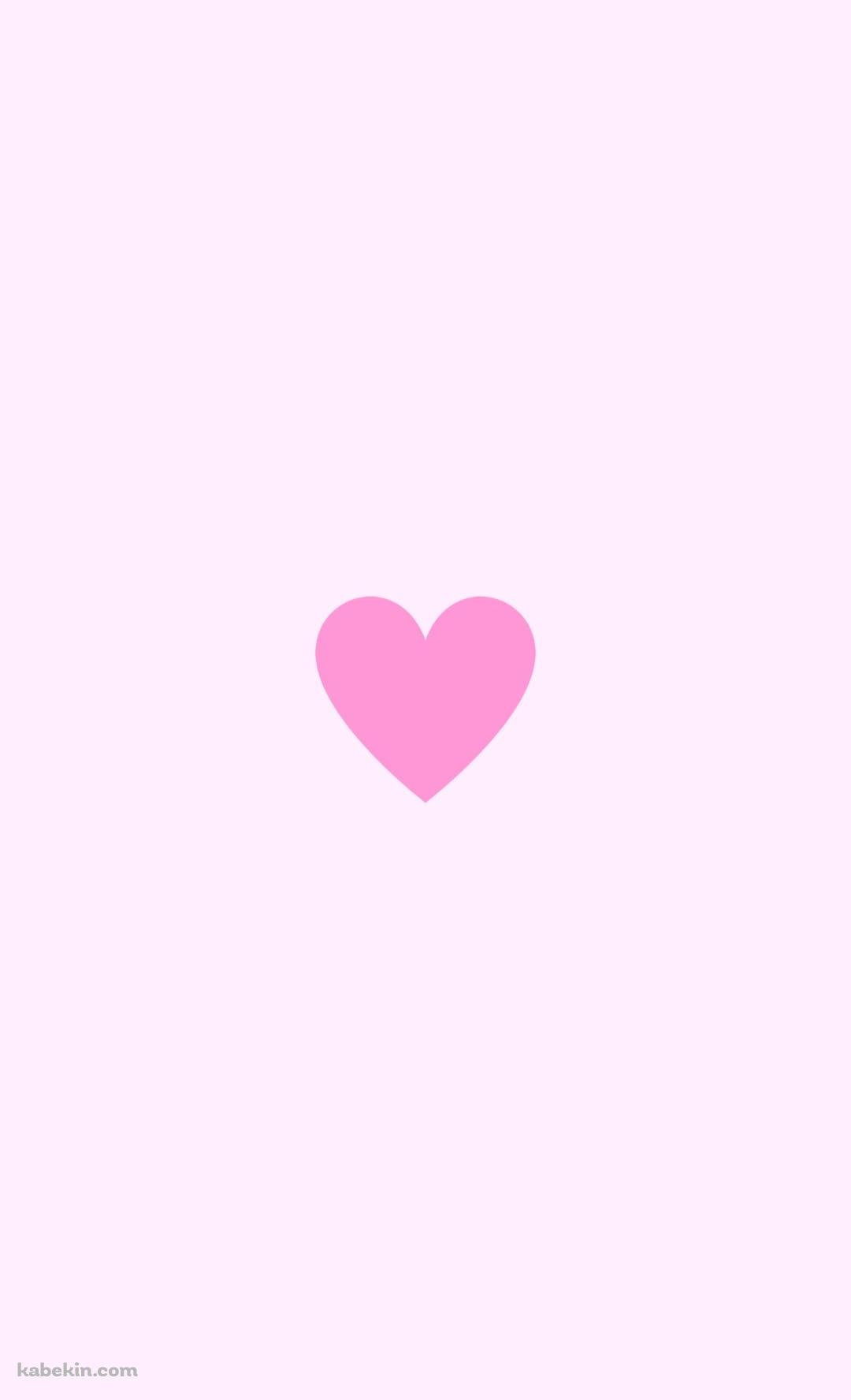 ミニマル パステル ピンクのハートのAndroidの壁紙(1080px x 1776px) スマホ用