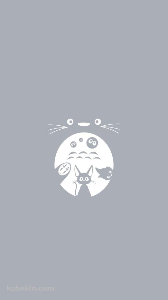 ジブリ トトロ カオナシ キキ まっくろくろすけ 灰色のAndroidの壁紙(540px x 960px) スマホ用