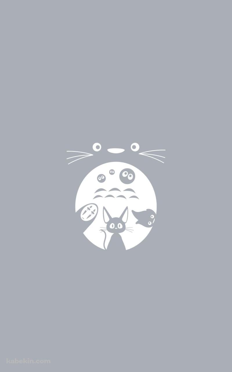 ジブリ トトロ カオナシ キキ まっくろくろすけ 灰色のAndroidの壁紙(800px x 1280px) スマホ用