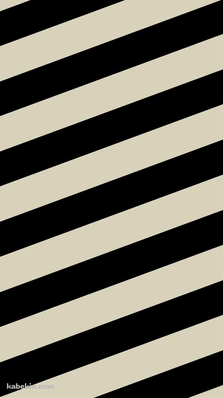 黒色のボーダー柄のAndroidの壁紙(720px x 1280px) スマホ用