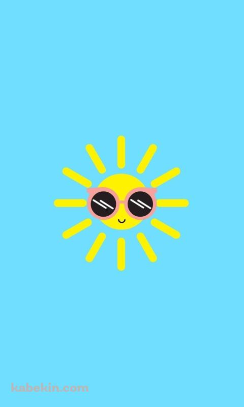 常夏 太陽 サングラスのAndroidの壁紙(480px x 800px) スマホ用