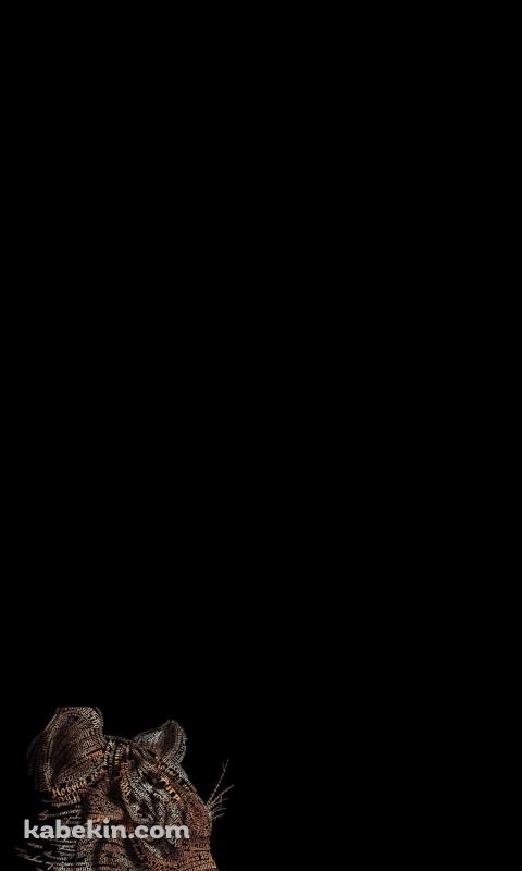 虎 タイガー タイポグラフィ アートのAndroidの壁紙(480px x 800px) スマホ用