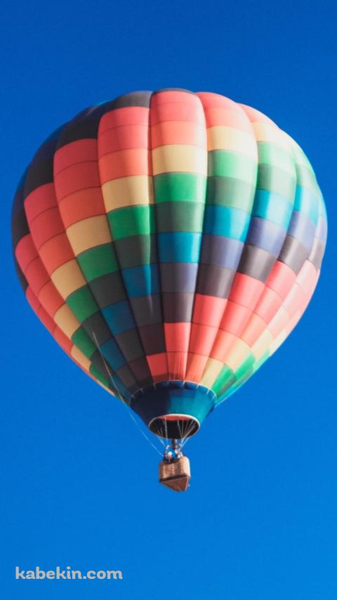 虹色の気球 青空のAndroidの壁紙(480px x 854px) スマホ用