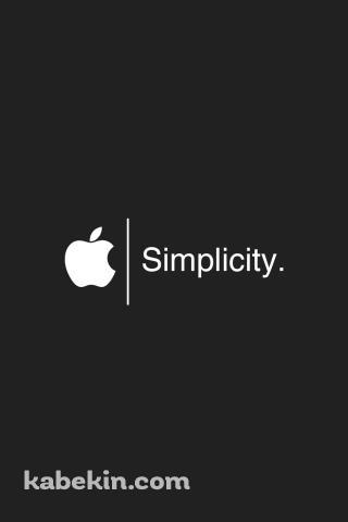 Appleのロゴ SimplicityのAndroidの壁紙(320px x 480px) スマホ用