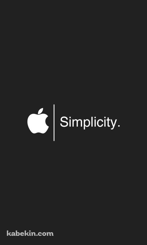 Appleのロゴ SimplicityのAndroidの壁紙(480px x 800px) スマホ用