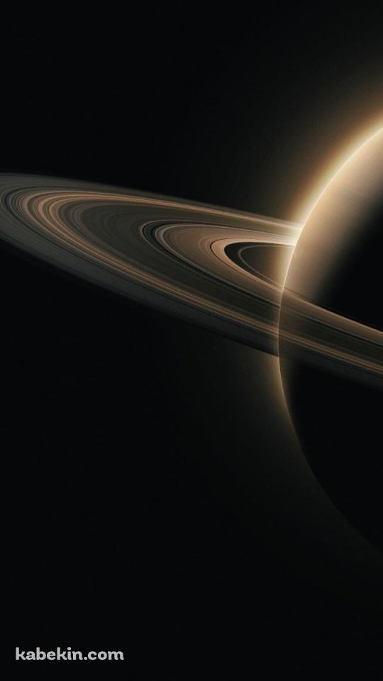 輪のある大きな惑星のAndroidの壁紙(540px x 960px) スマホ用