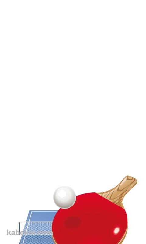 卓球のラケットとボールと卓球台のAndroidの壁紙(480px x 800px) スマホ用