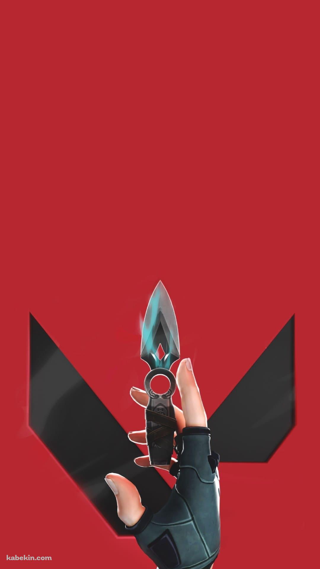 VALORANT かっこいいロゴとクナイのAndroidの壁紙(1080px x 1920px) スマホ用