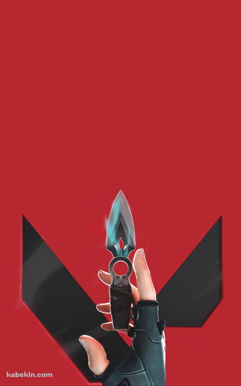 VALORANT かっこいいロゴとクナイのAndroidの壁紙(800px x 1280px) スマホ用