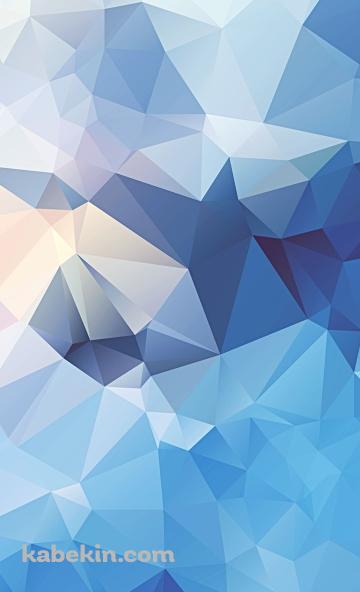 綺麗な青い凹凸のあるポリゴンのAndroidの壁紙(360px x 592px) スマホ用