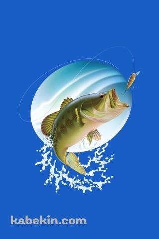 ブラックバス釣りのAndroidの壁紙(320px x 480px) スマホ用