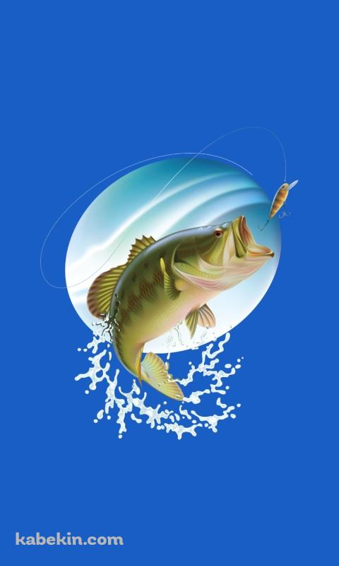 ブラックバス釣りのAndroidの壁紙(480px x 800px) スマホ用
