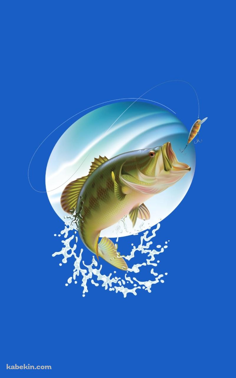 ブラックバス釣りのAndroidの壁紙(800px x 1280px) スマホ用