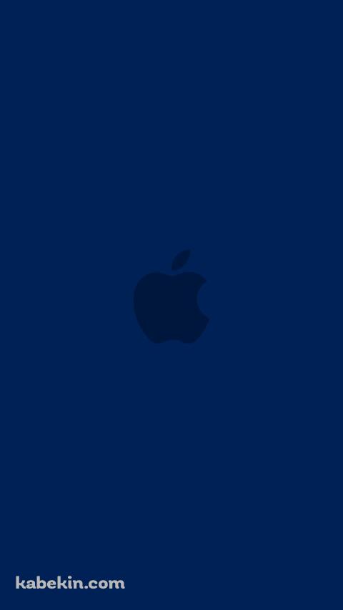 インディゴ・ブルー アップルのロゴのAndroidの壁紙(480px x 854px) スマホ用
