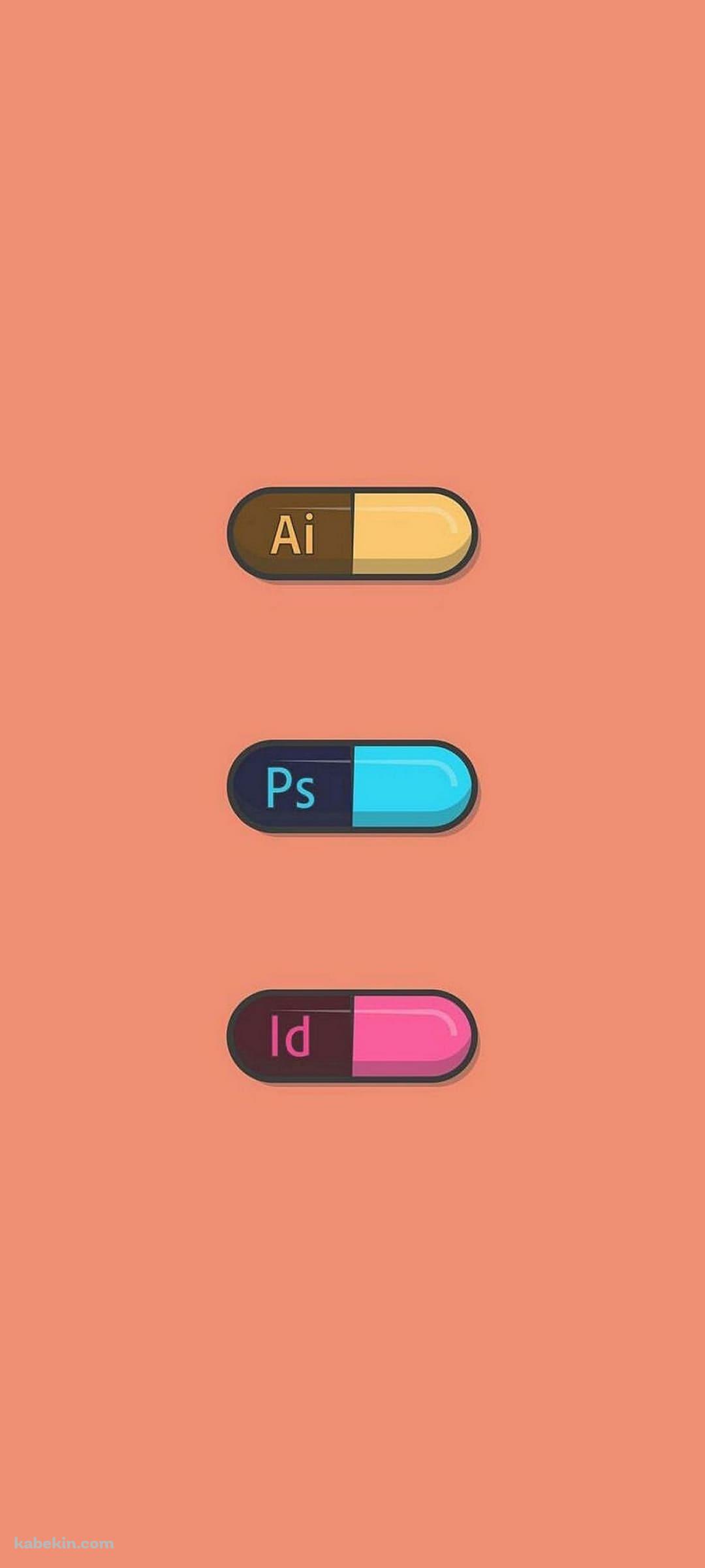 Adobe イラストレーター Photoshop InDisignのAndroidの壁紙(1080px x 2400px) スマホ用