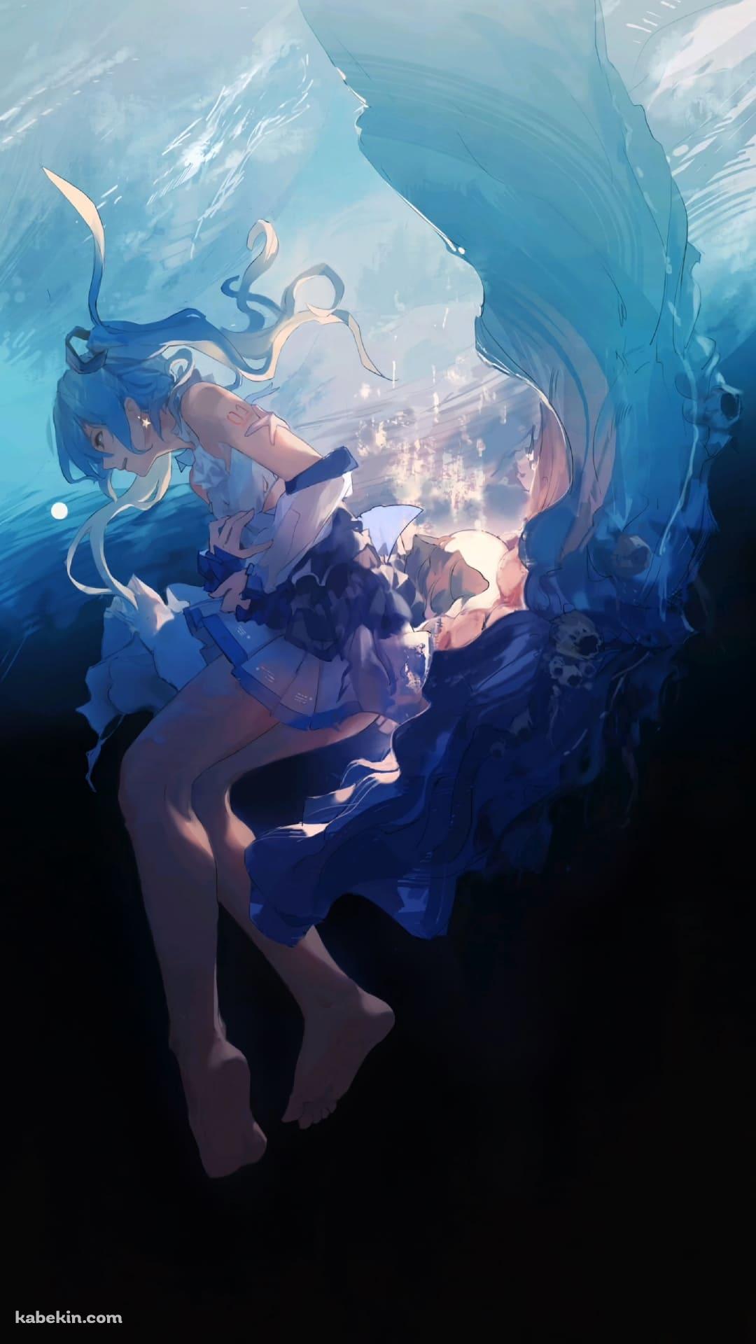 水の中 初音ミク 綺麗のAndroidの壁紙(1080px x 1920px) スマホ用