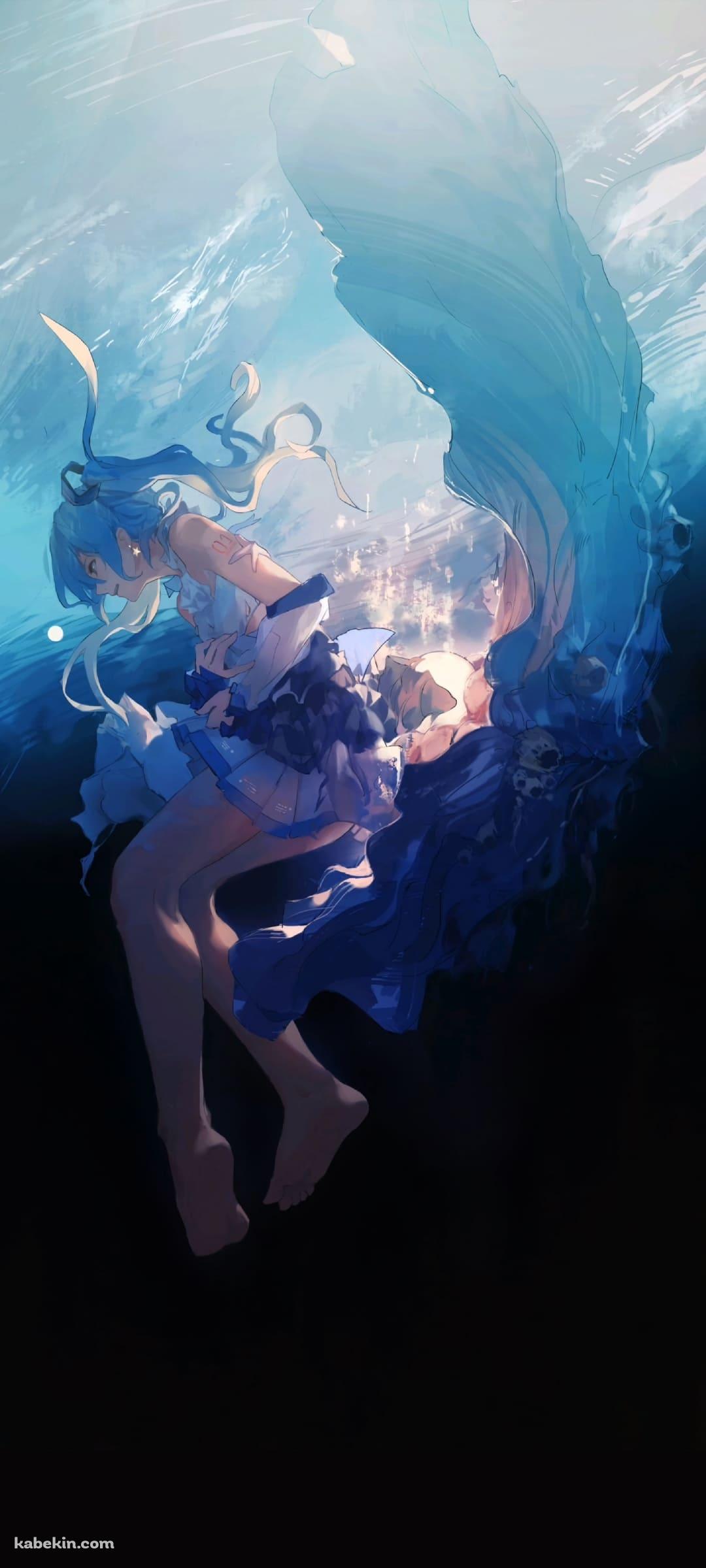 水の中 初音ミク 綺麗のAndroidの壁紙(1080px x 2400px) スマホ用