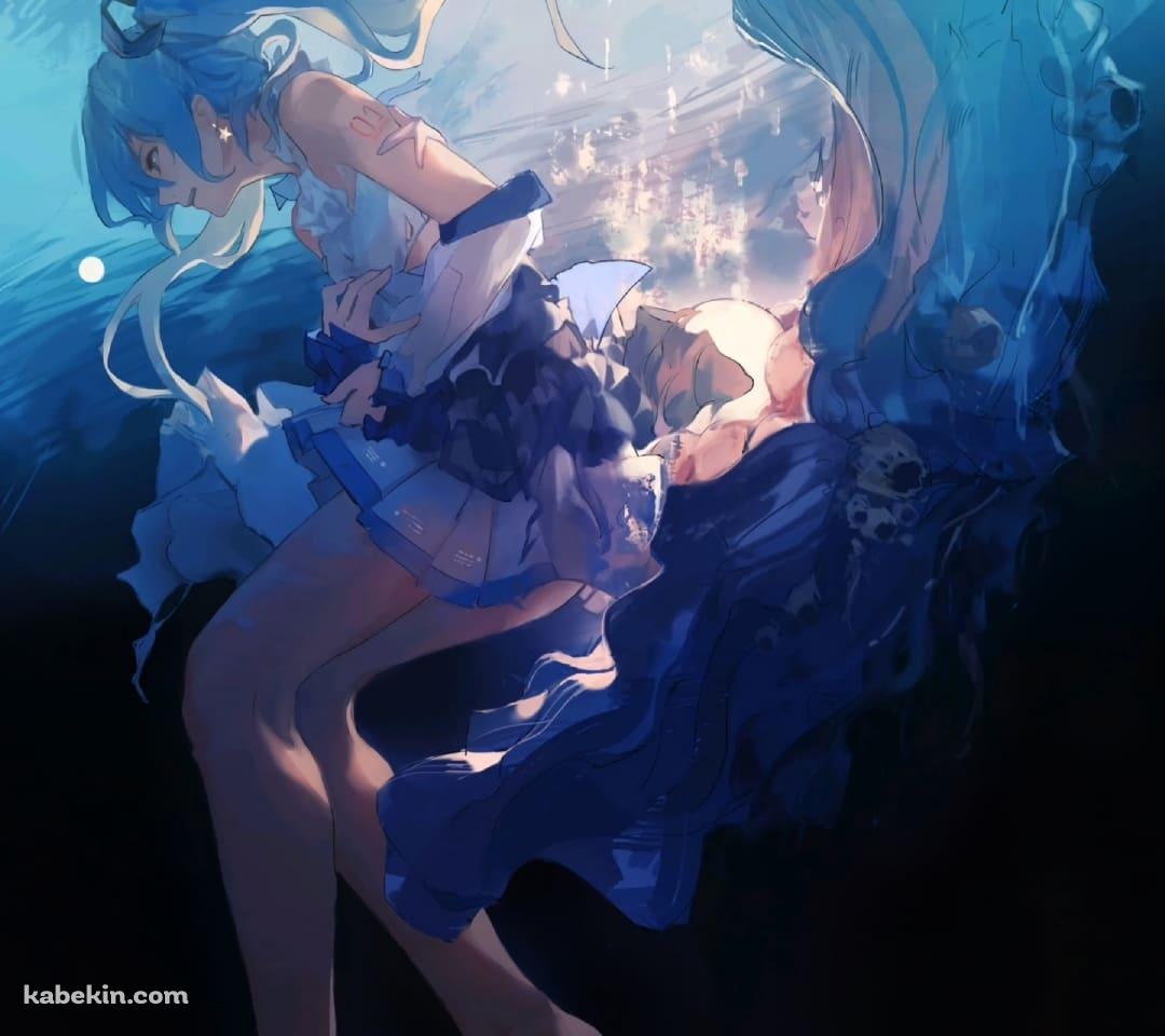 水の中 初音ミク 綺麗のAndroidの壁紙(1080px x 960px) スマホ用