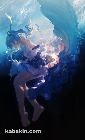 水の中 初音ミク 綺麗のAndroidの壁紙(360px x 592px) スマホ用