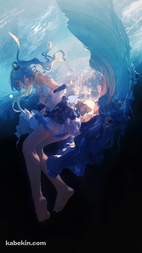 水の中 初音ミク 綺麗のAndroidの壁紙(540px x 960px) スマホ用