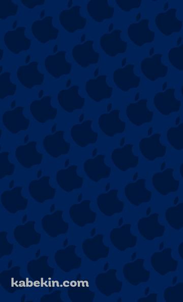 ピュア・ブルー アップルのロゴ パターンのAndroidの壁紙(360px x 592px) スマホ用
