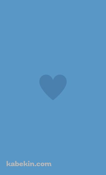 ミニマル フラット 水色のハートのAndroidの壁紙(360px x 592px) スマホ用