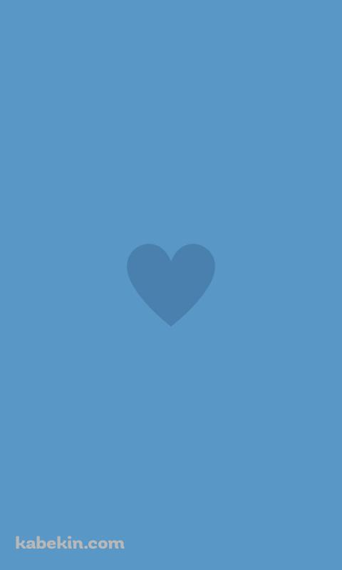 ミニマル フラット 水色のハートのAndroidの壁紙(480px x 800px) スマホ用