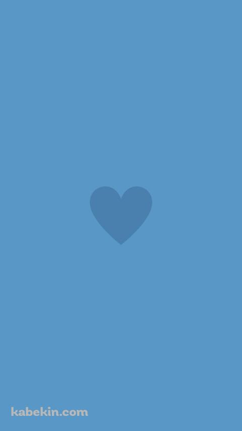 ミニマル フラット 水色のハートのAndroidの壁紙(480px x 854px) スマホ用