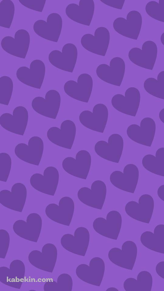 可愛い紫のハート 2色 ロゴのAndroidの壁紙(540px x 960px) スマホ用